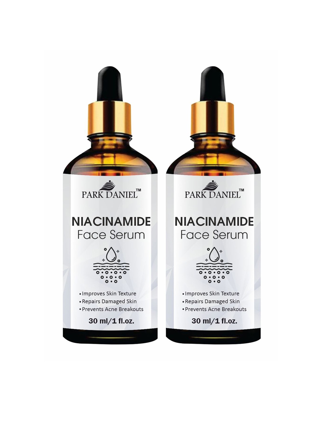

Park Daniel Set Of 2 Niacinamide Face Serum- 30 ml Each, White