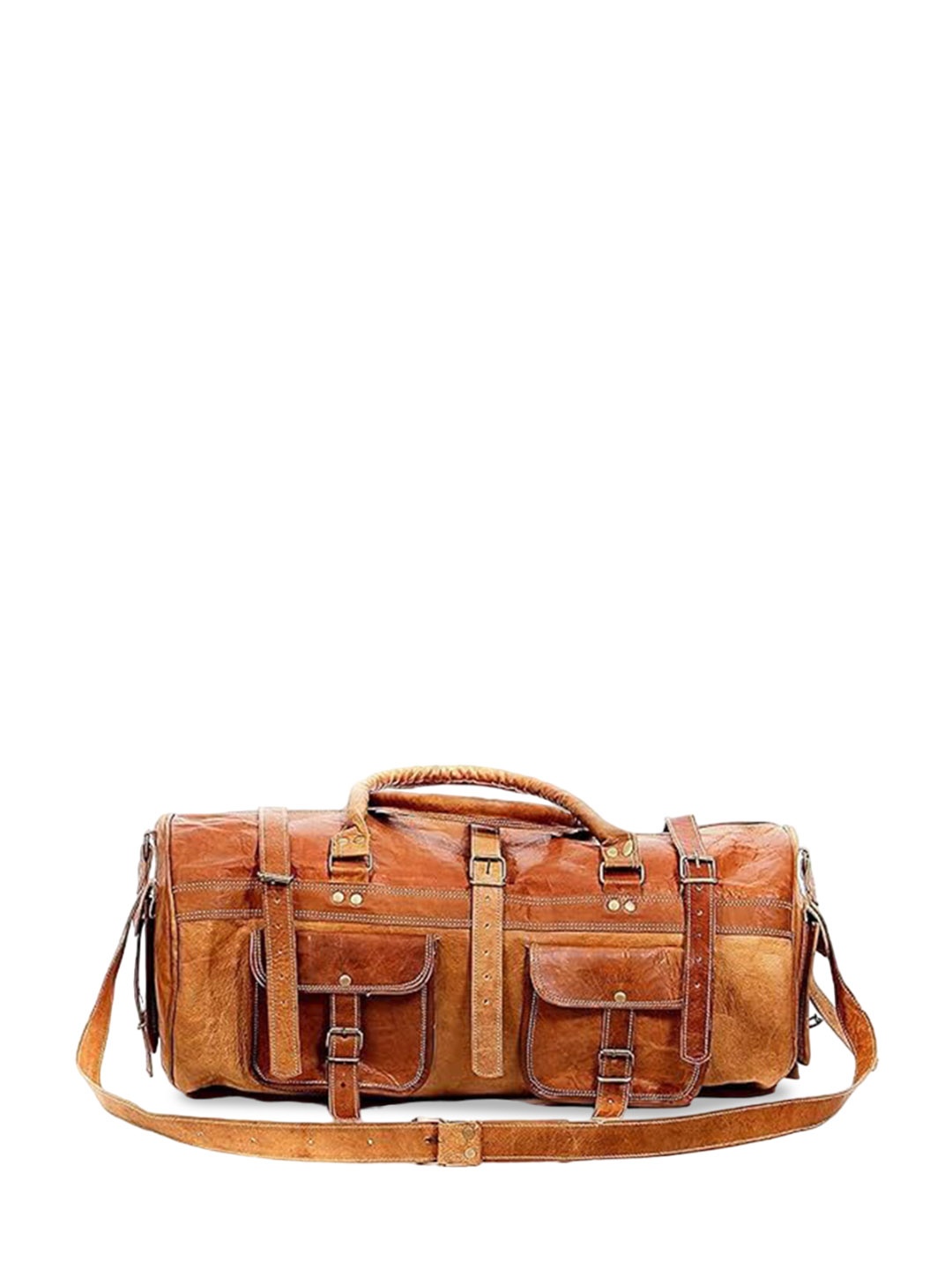 

PRANJALS HOUSE Medium Sports or Gym Duffel Bag, Brown