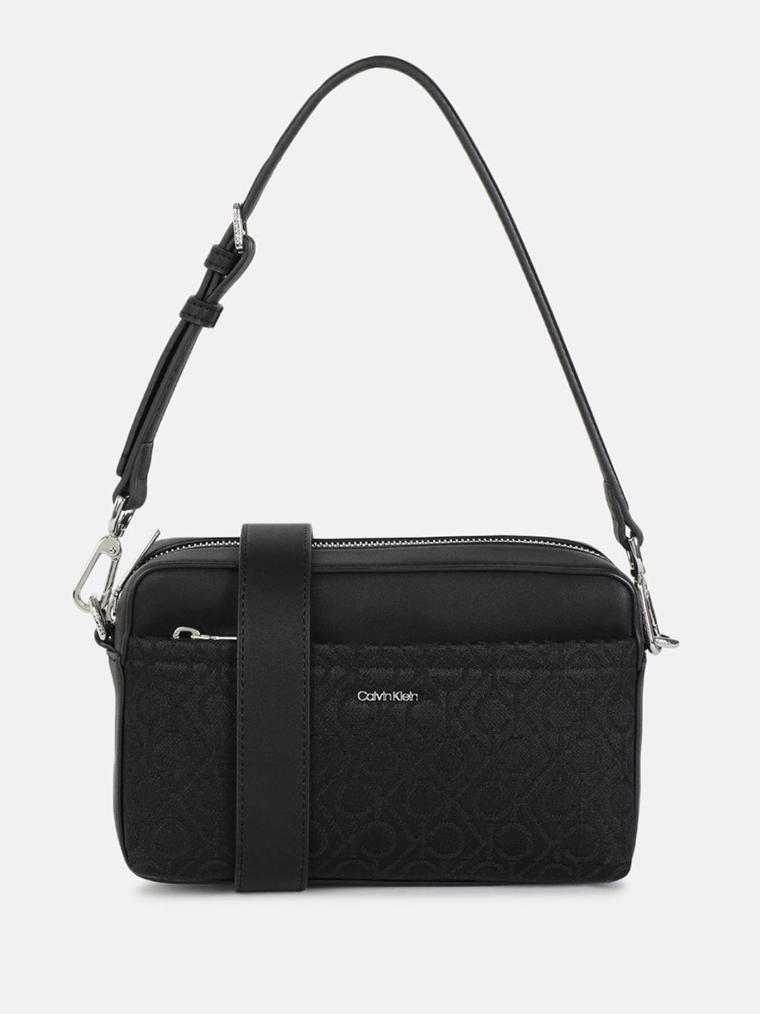 

Calvin Klein Jeans Structured Sling Bag with Quilted, Black