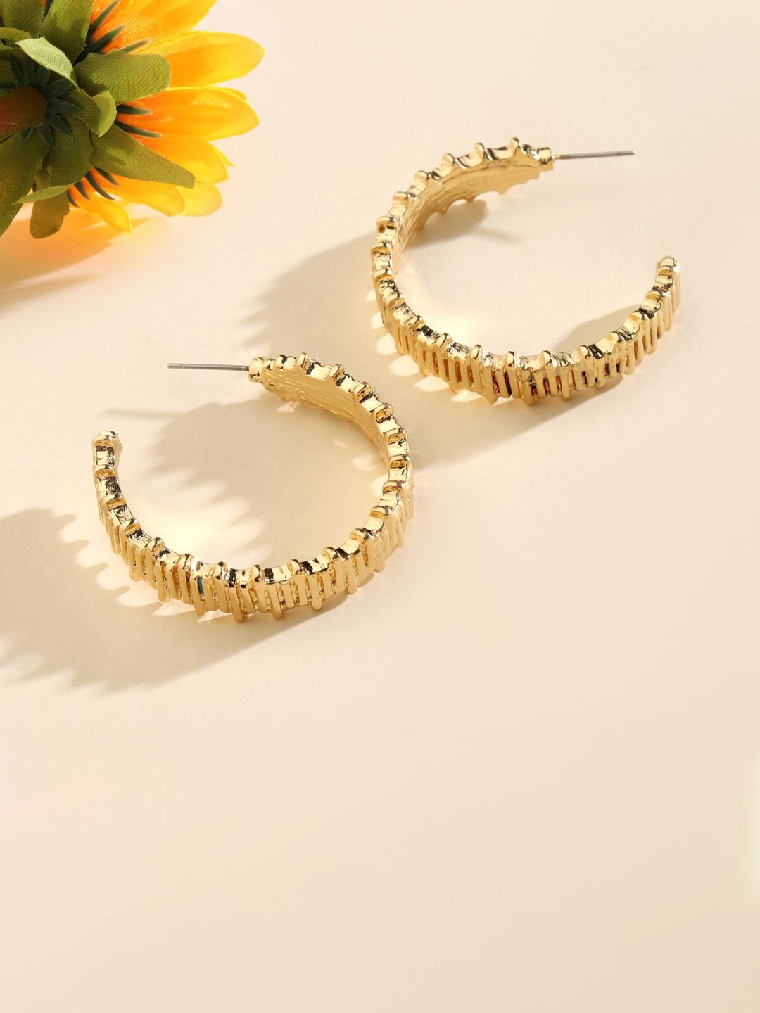 

SALTY Supple Luxury Contemporary Half Hoop Earrings, Gold