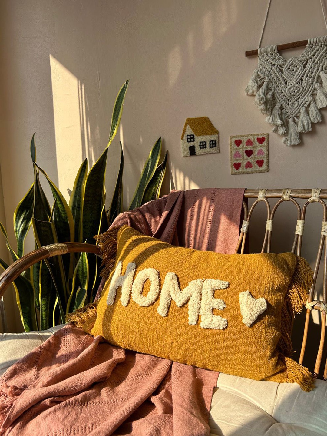 

HYPPY Brown & White Embroidered Rectangle Cushion Cover