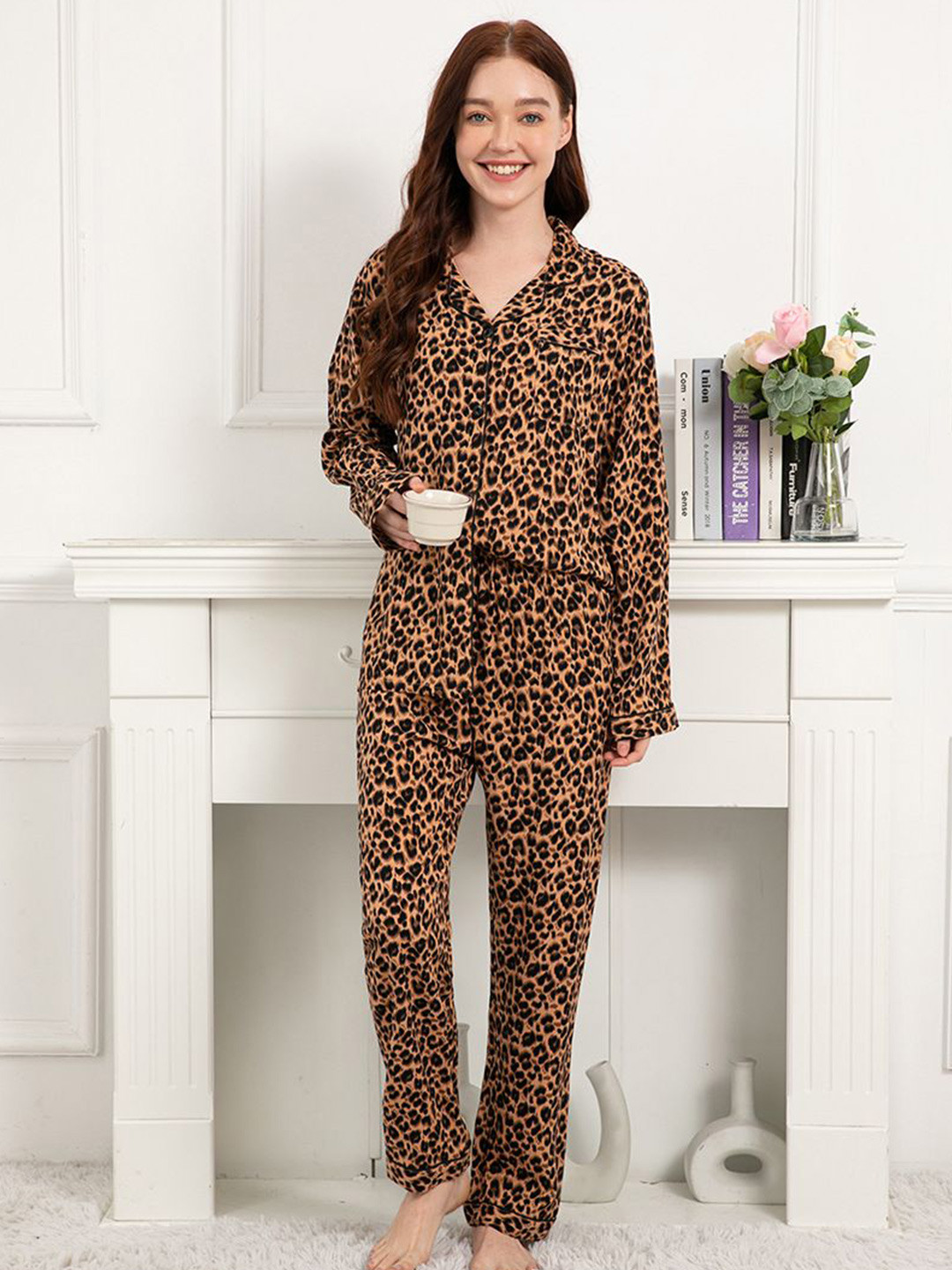 

StyleCast Printed Night suit, Brown