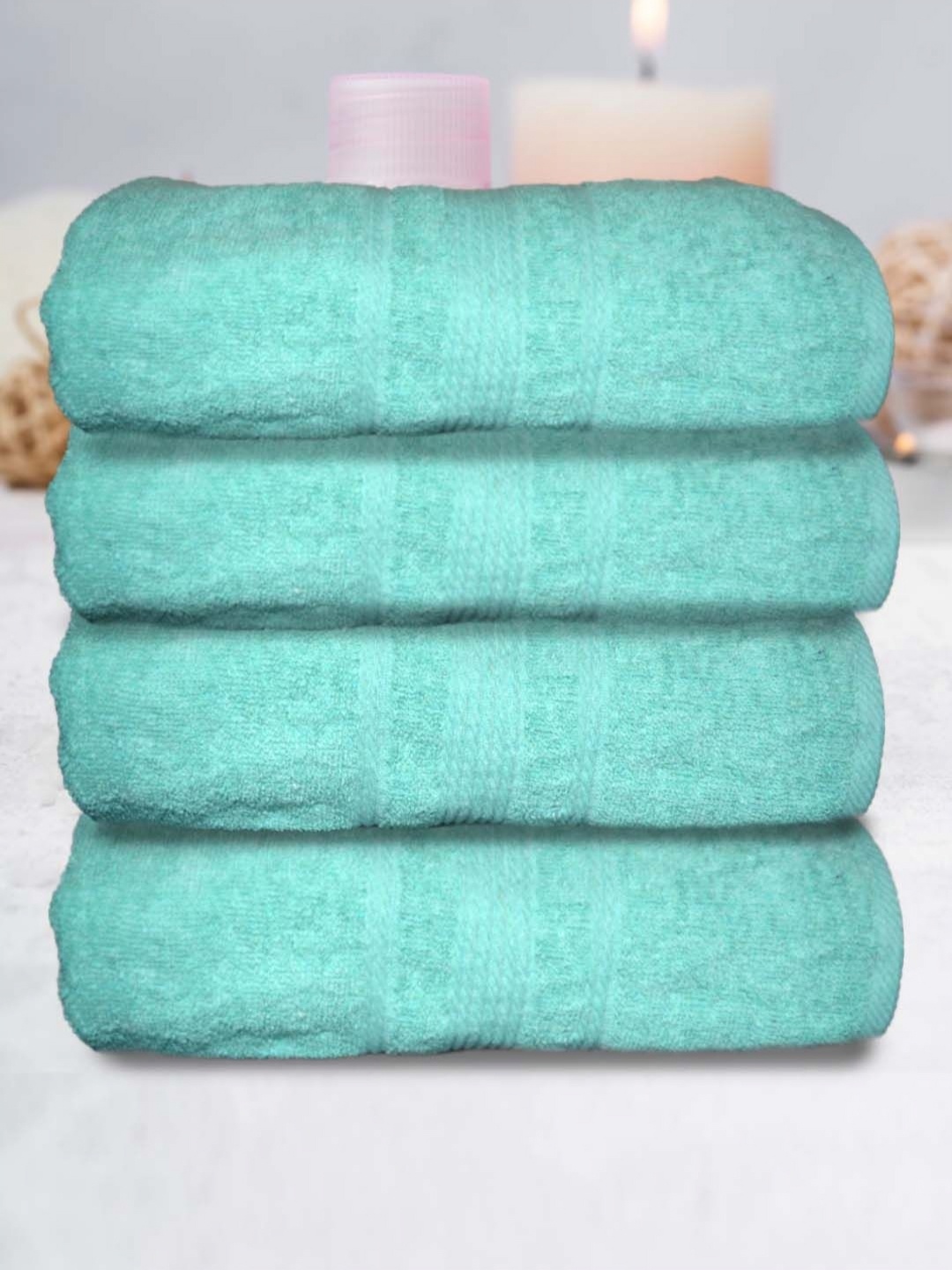 

Aura Green 4 Pieces Terry Cotton 500 GSM Bath Towels