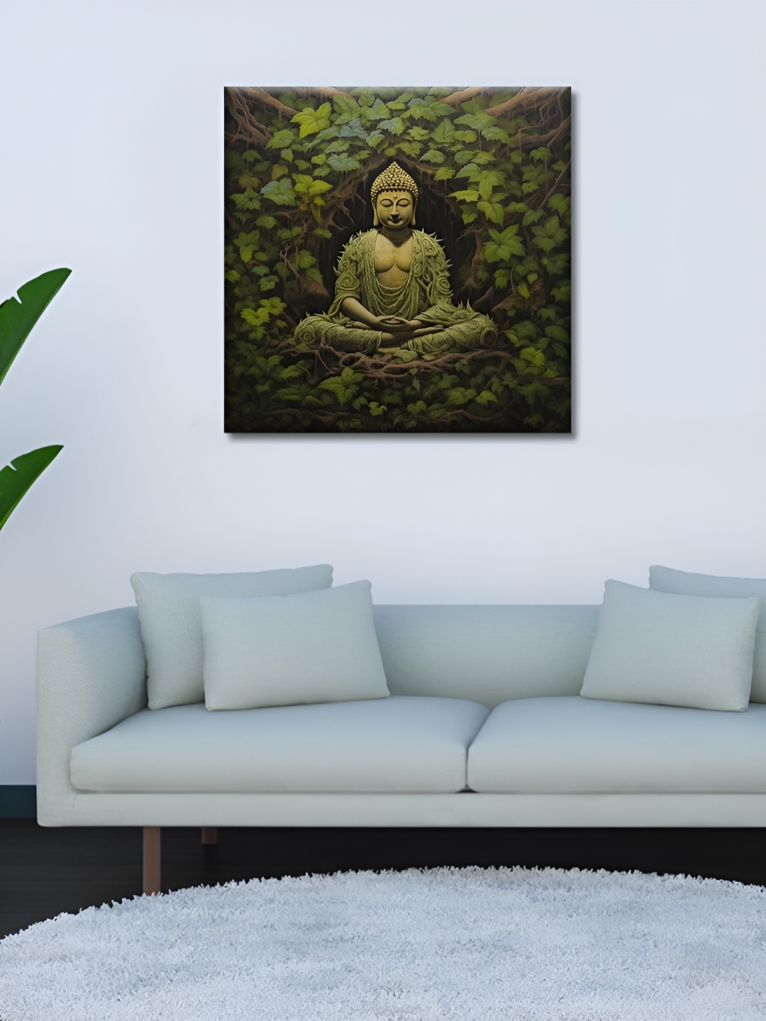 

OLIVE TREE Green & Brown Canvas Religious Wall Art