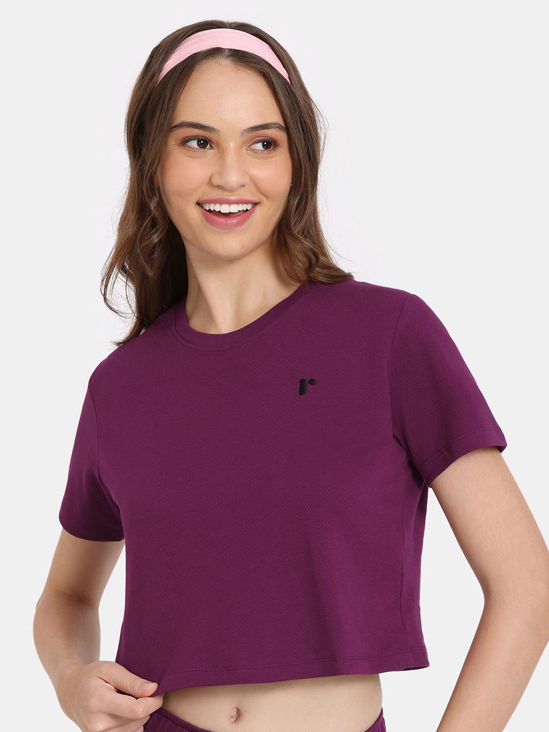 

Rosaline by Zivame Cotton Crop Top, Purple