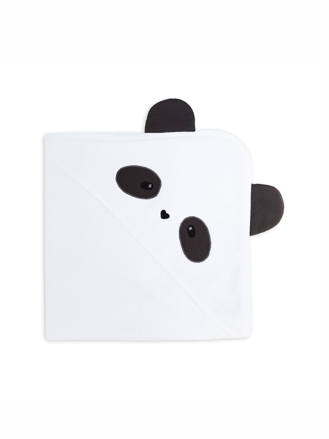 

Masilo Kids White & Black Cotton 400 GSM Panda Hooded Bath Towel
