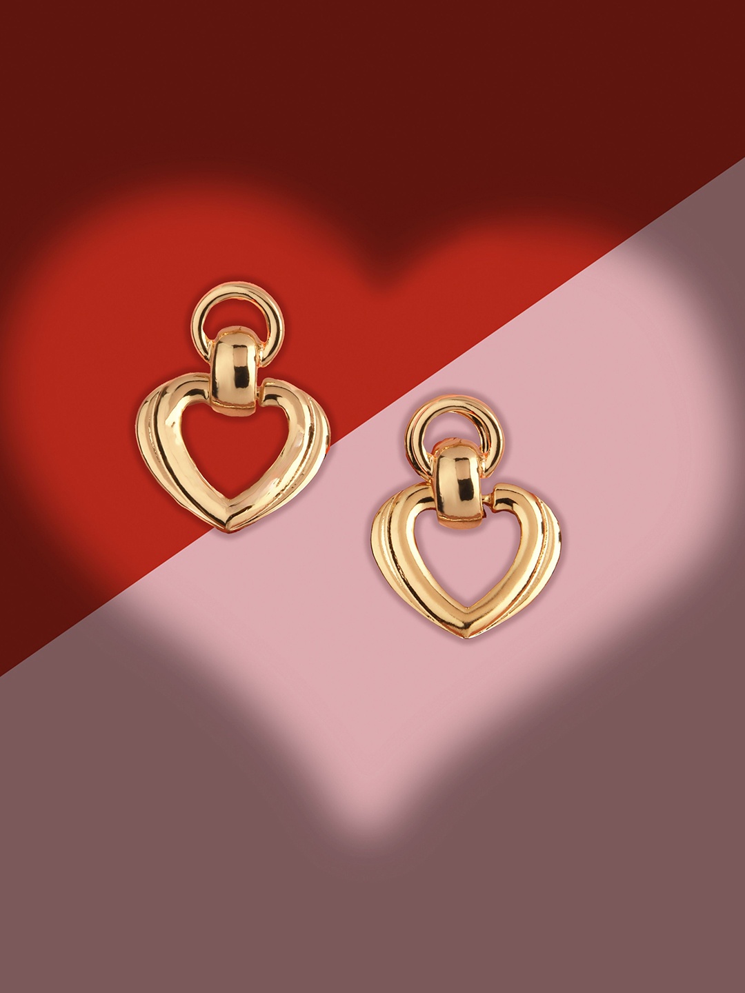 

Accessorize Heart Shaped Drop Earrings, Gold