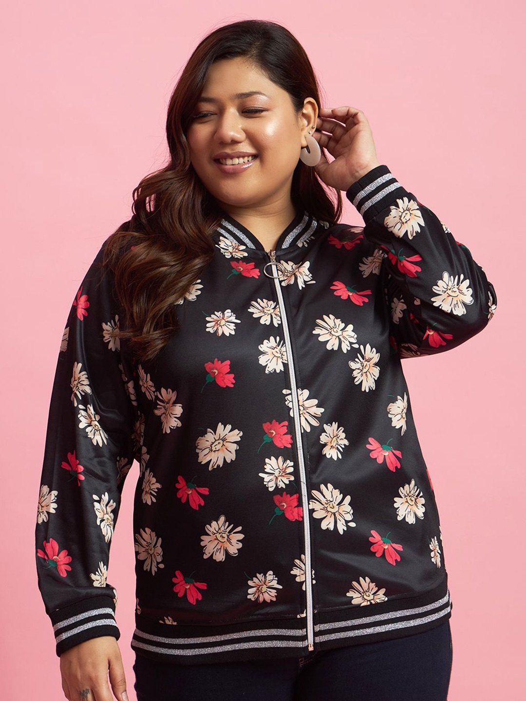 

AUSTIVO Women Printed Sweatshirt, Black