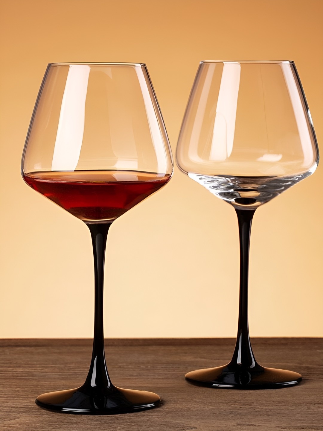 

SMOKEY COCKTAIL Transparent 2 Pieces Midnight Stem Dishwasher Safe Wine Glass