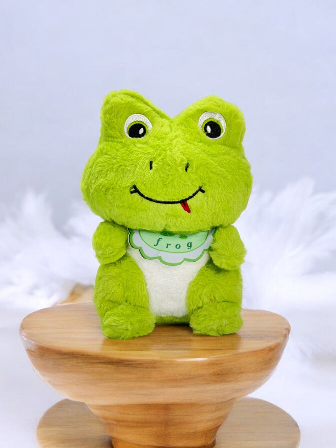 

LITTLE GINNIE Kids Pure Cotton Soft & Cushy Frog Soft Toy, Green