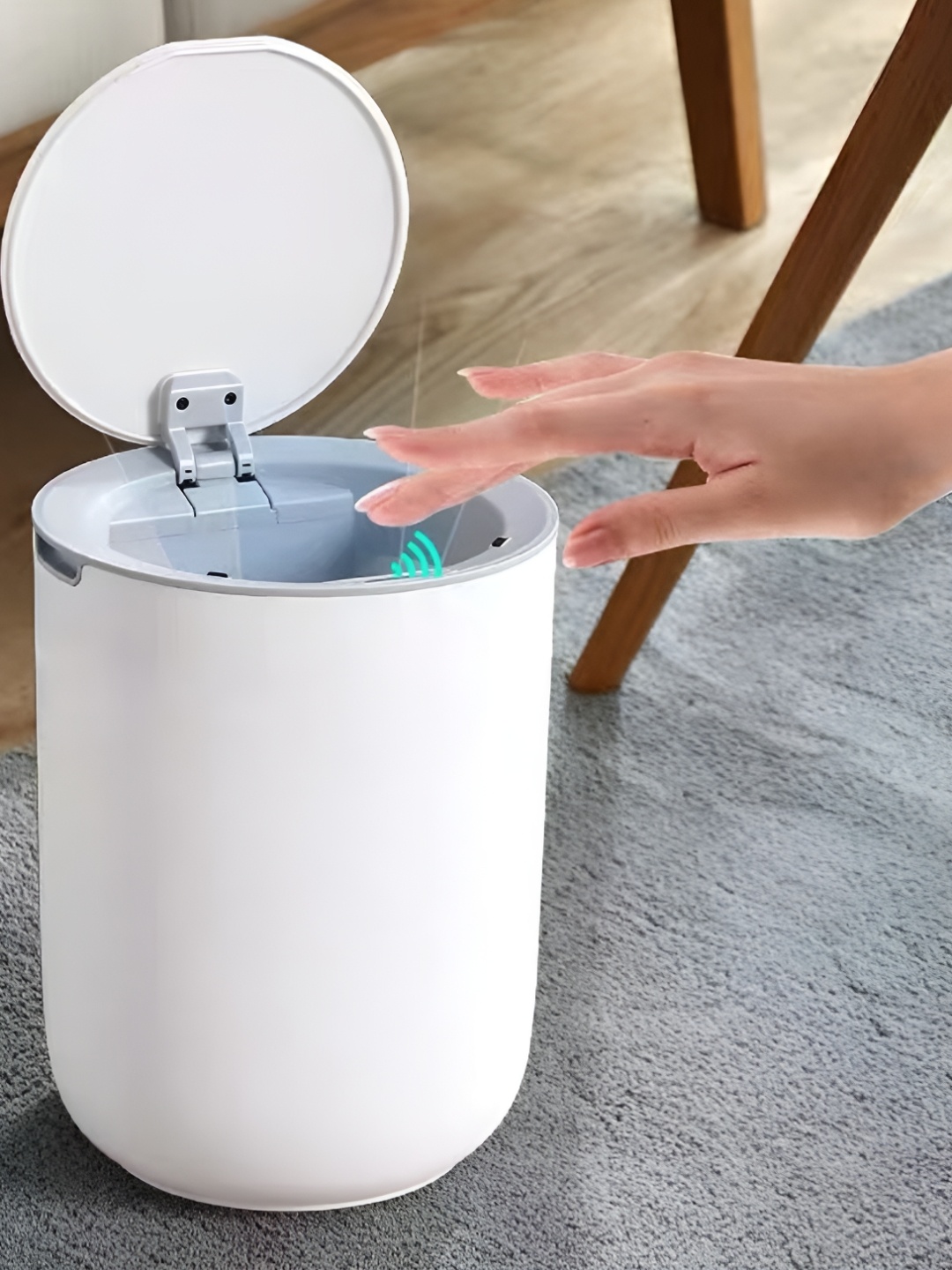 

The Better Home White & Grey Smart Sensor Dustbins With Lid- 8 l