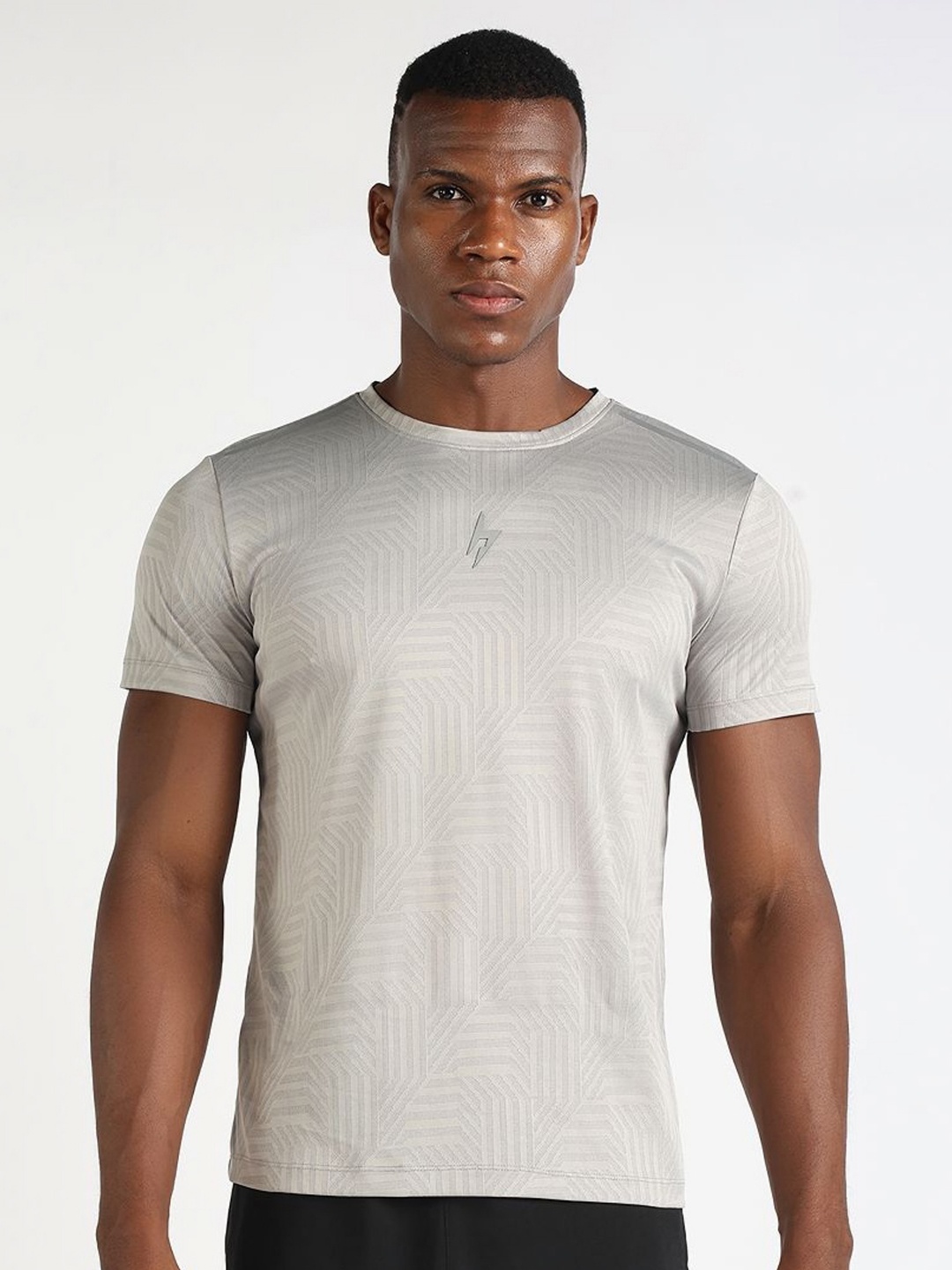 

Hardik Pandya Rush Round Neck Moisture Wicking T-shirt, Grey