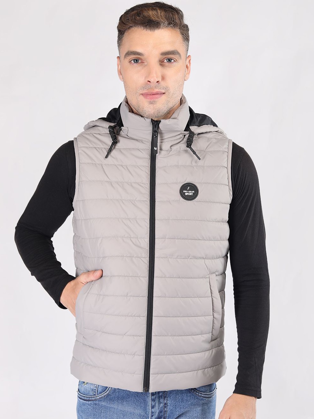 

LURE URBAN Men Outdoor Puffer Jacket, Grey
