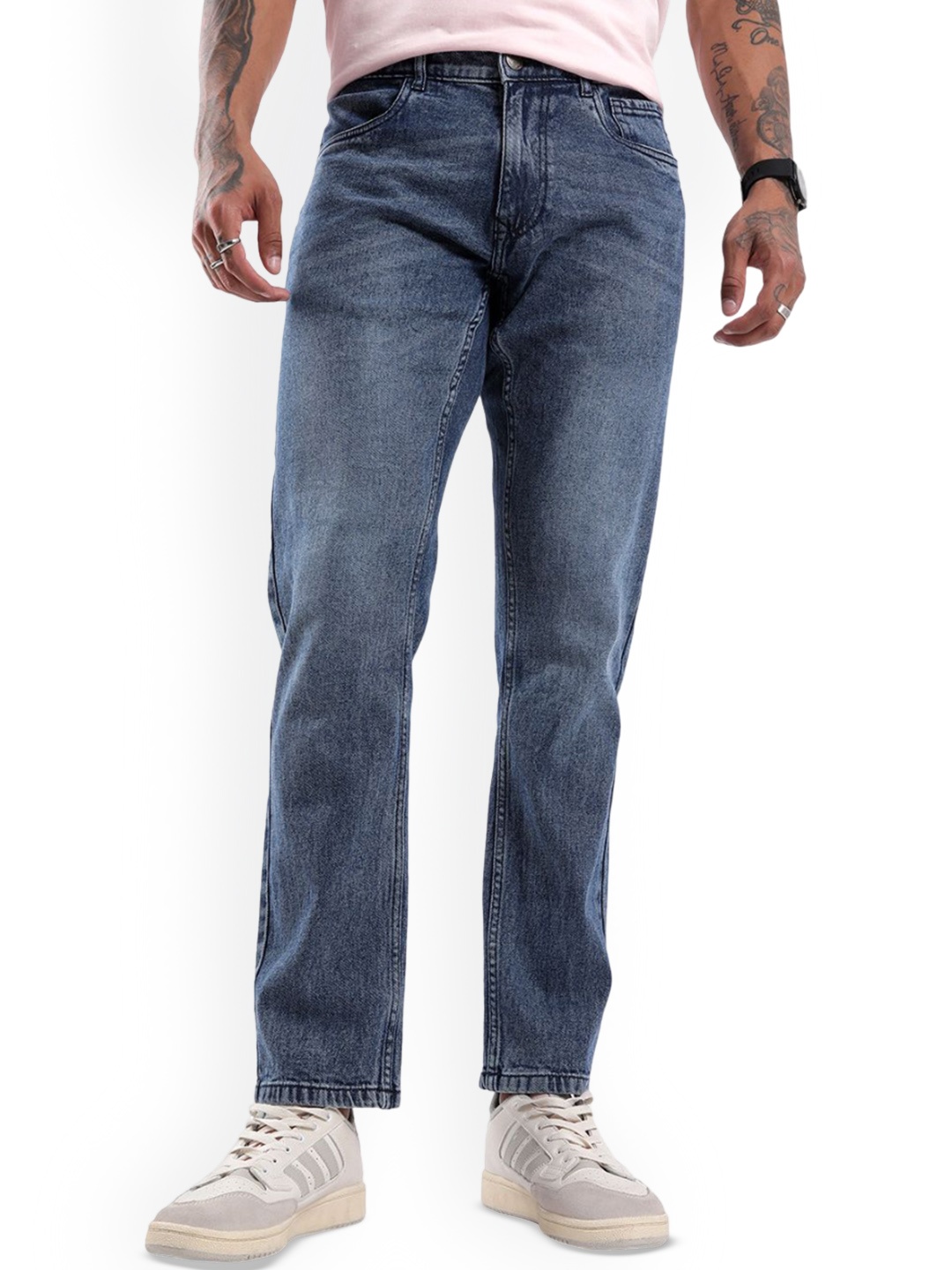 

WROGN Men Slim Fit Light Fade Jeans, Blue