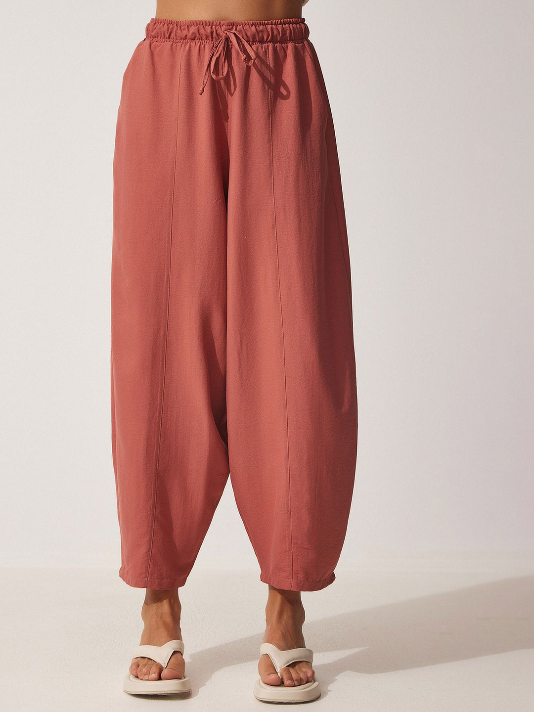 

Happiness istanbul Women Solid Lounge Pants, Peach