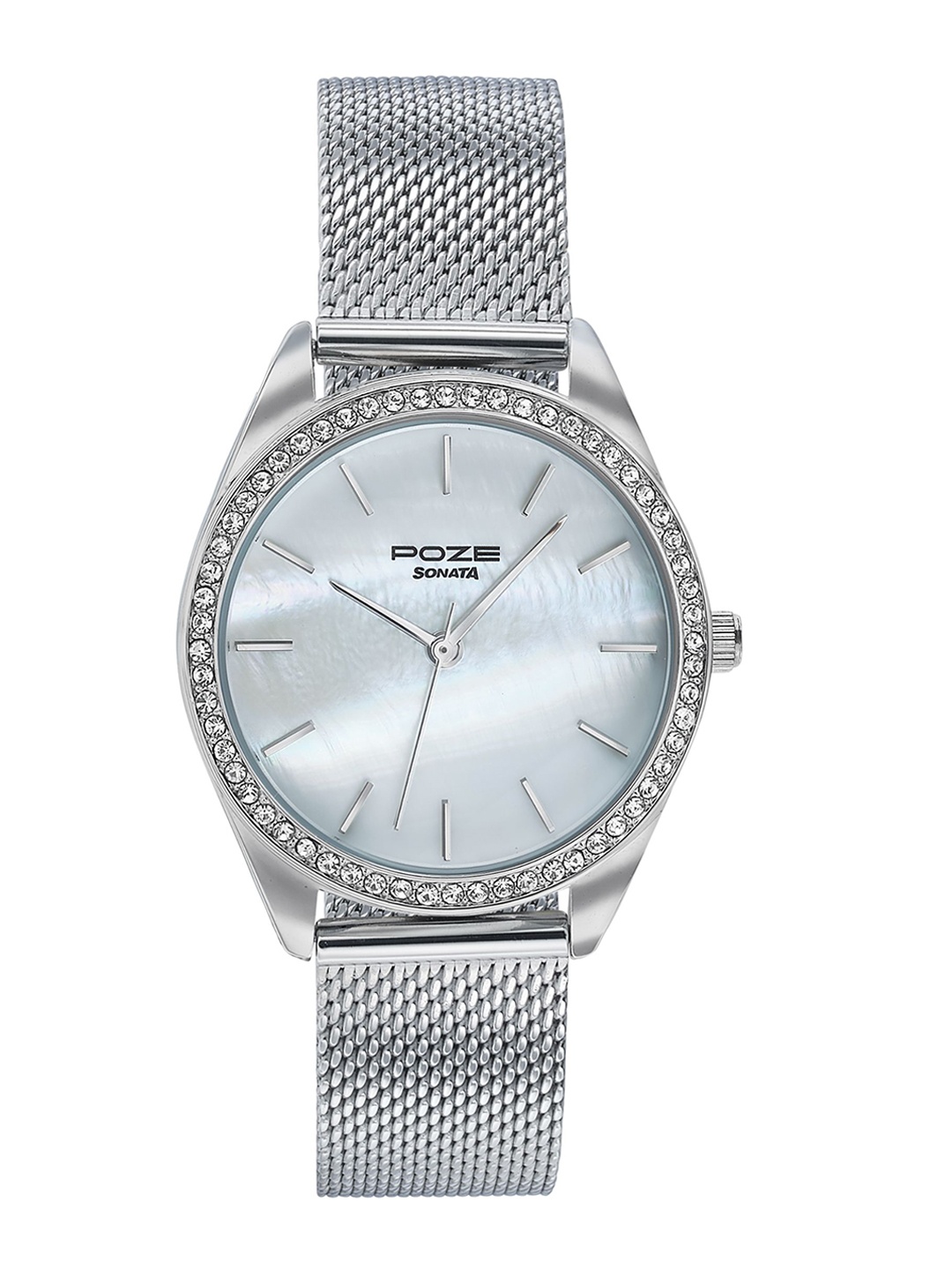 

Sonata Women Embellished Dial & Bracelet Style Straps Analogue Watch SP80078SM01WF, White