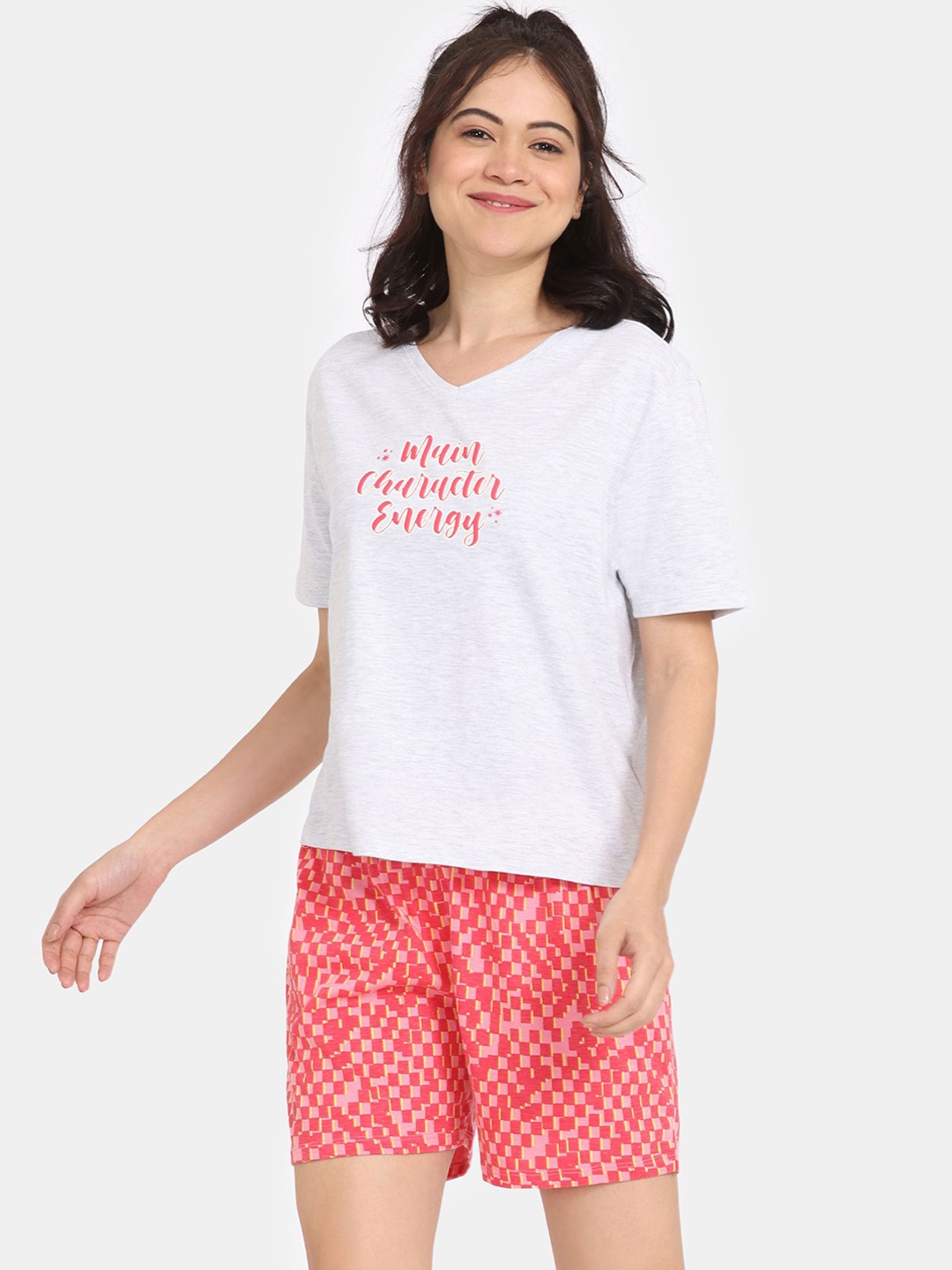 

Rosaline by Zivame Women Printed Night suit, Pink