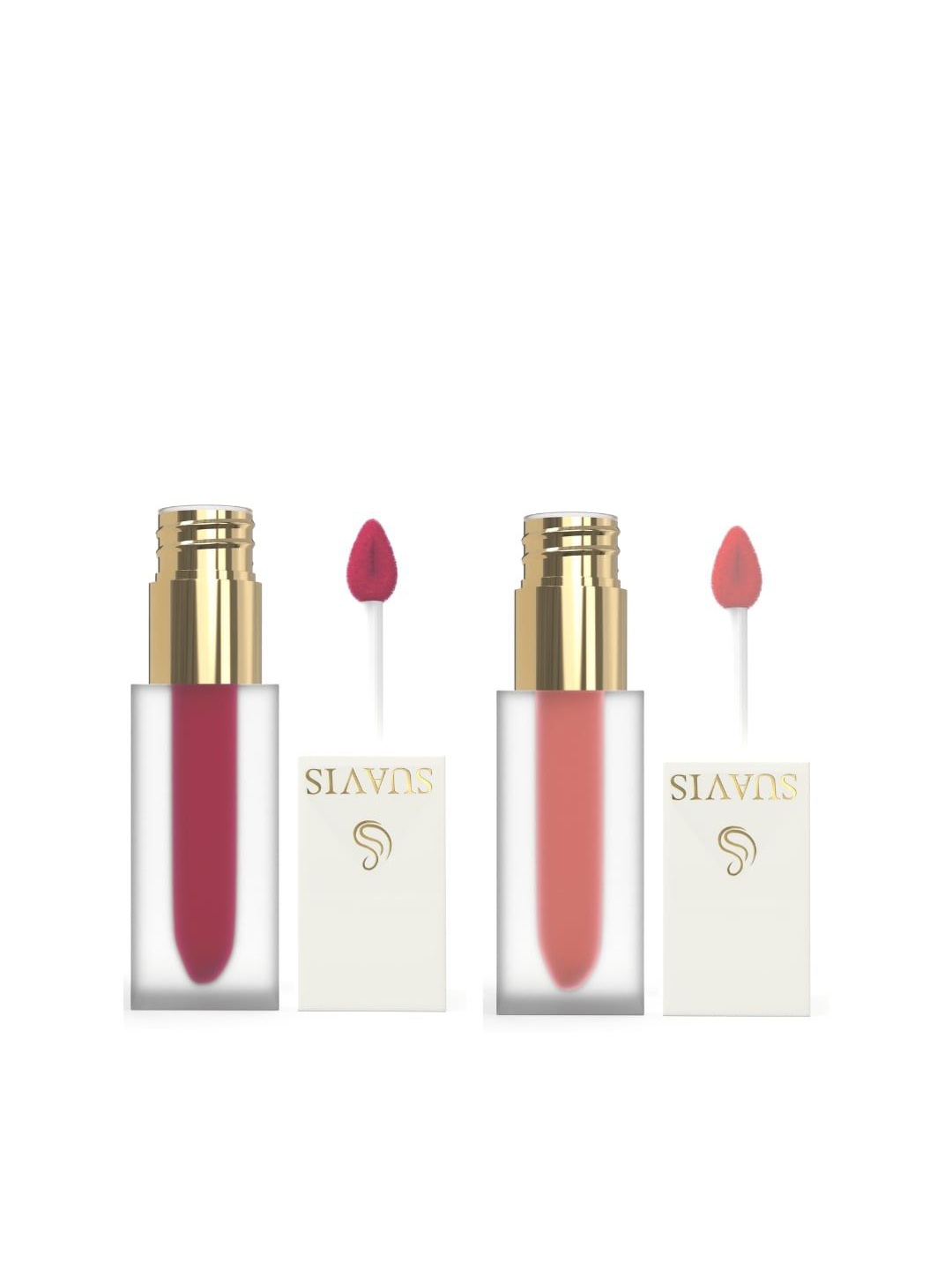 

SUAVIS Set Of 2 Glossy Matte Liquid Long Lasting Lipstick - 8gm - 206, 210, Nude