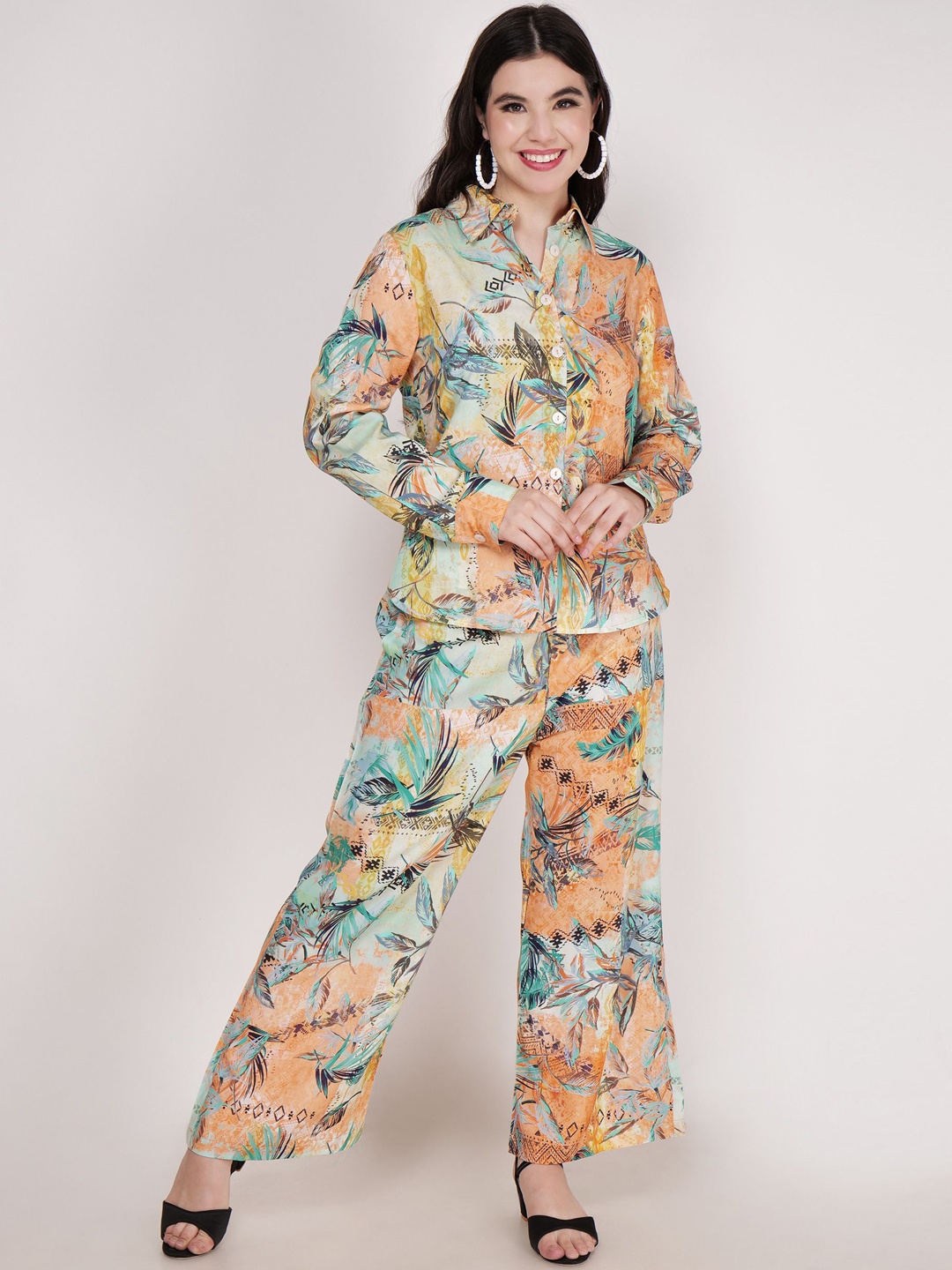 

Street22 Printed Shirt With Trouser Co-Ords, Pink