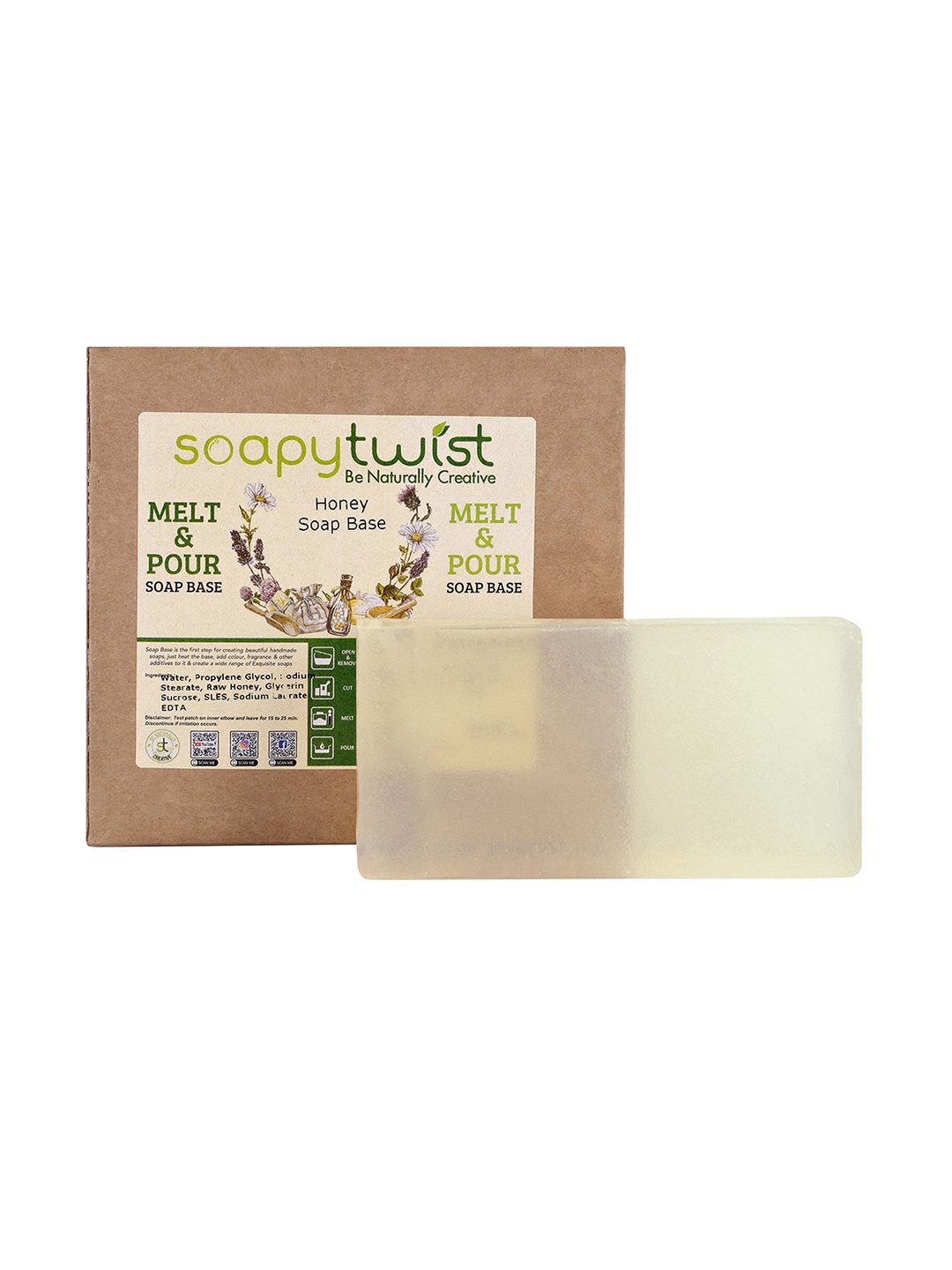

Soapy Twist Be Naturally Creative Honey Melt & Pour Soap Base - 1 KG, Transparent