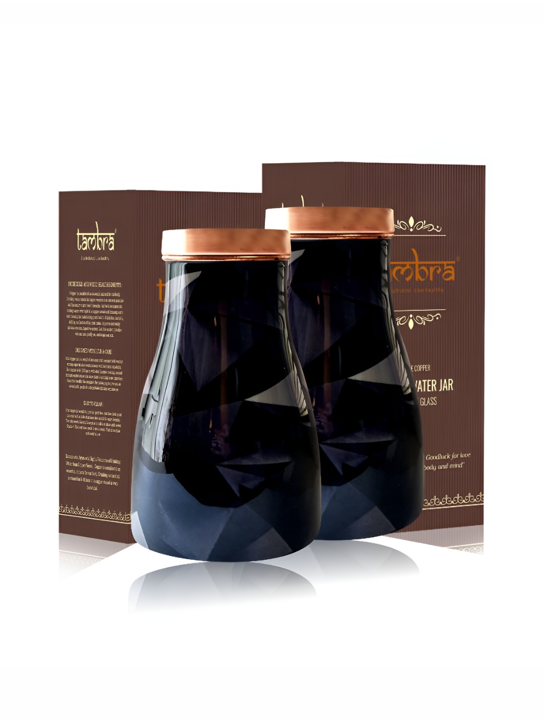 

Tambra Blue & Black 2 Pieces Abstract Printed Water Bottles 1200 ML