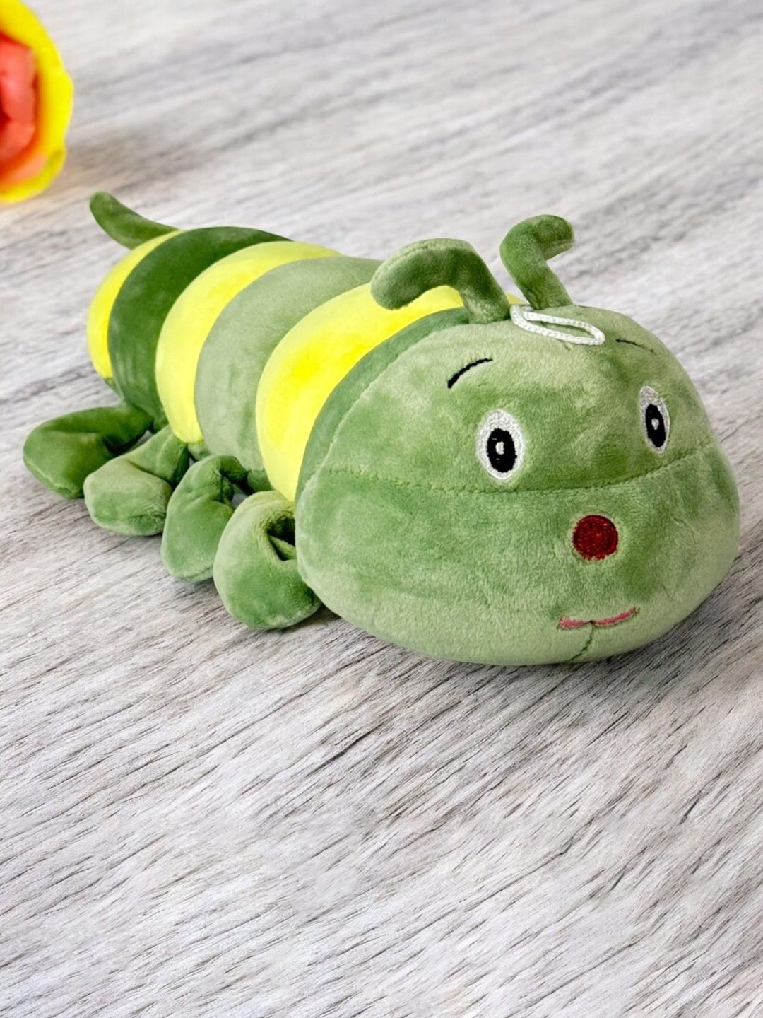 

LITTLE GINNIE Kids Pure Cotton Soft & Cushy Hungry Caterpillar Soft Toy, Green