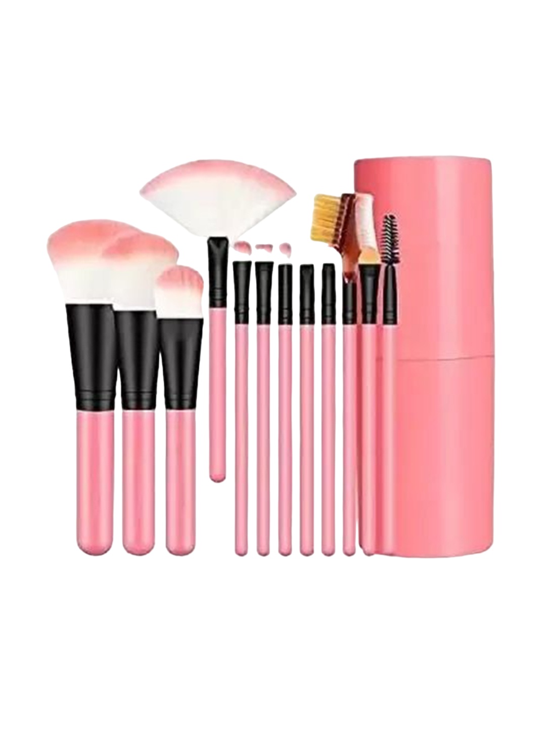 

YELGO Set Of 12 Professional Makeup Brushes, Pink