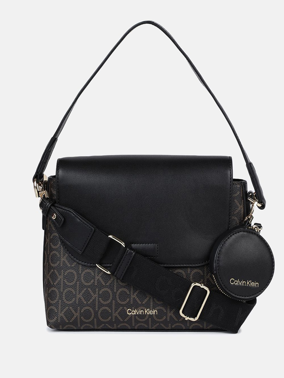 

Calvin Klein Jeans PU Structured Sling Bag, Brown