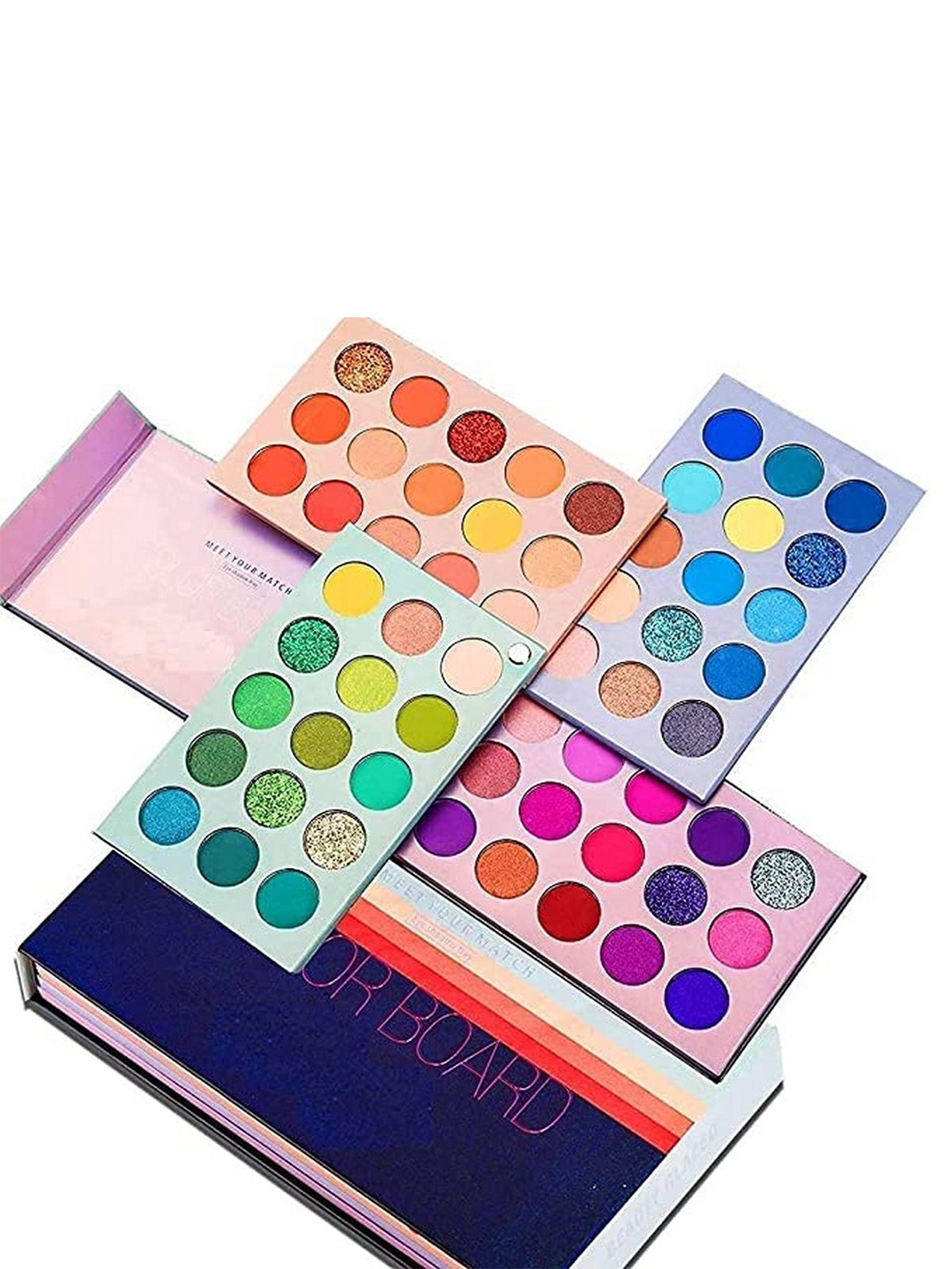 

YELGO 60 Shades Smudge Proof Highly Pigmented Matte & Shimmer Eyeshadow Palette- 1g Each, Multi