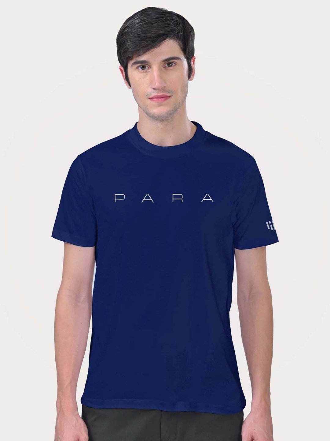 

Aero Armour Unisex Typography Extended Sleeves T-shirt, Navy blue