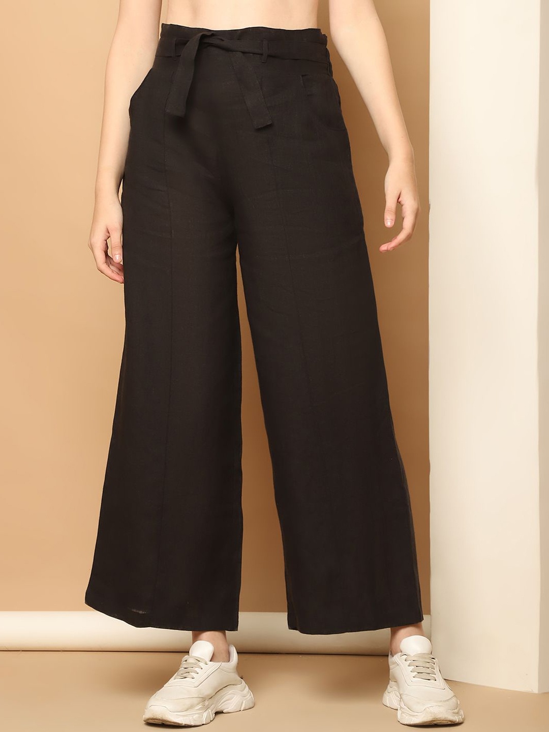 

Purple State Women Trousers, Black