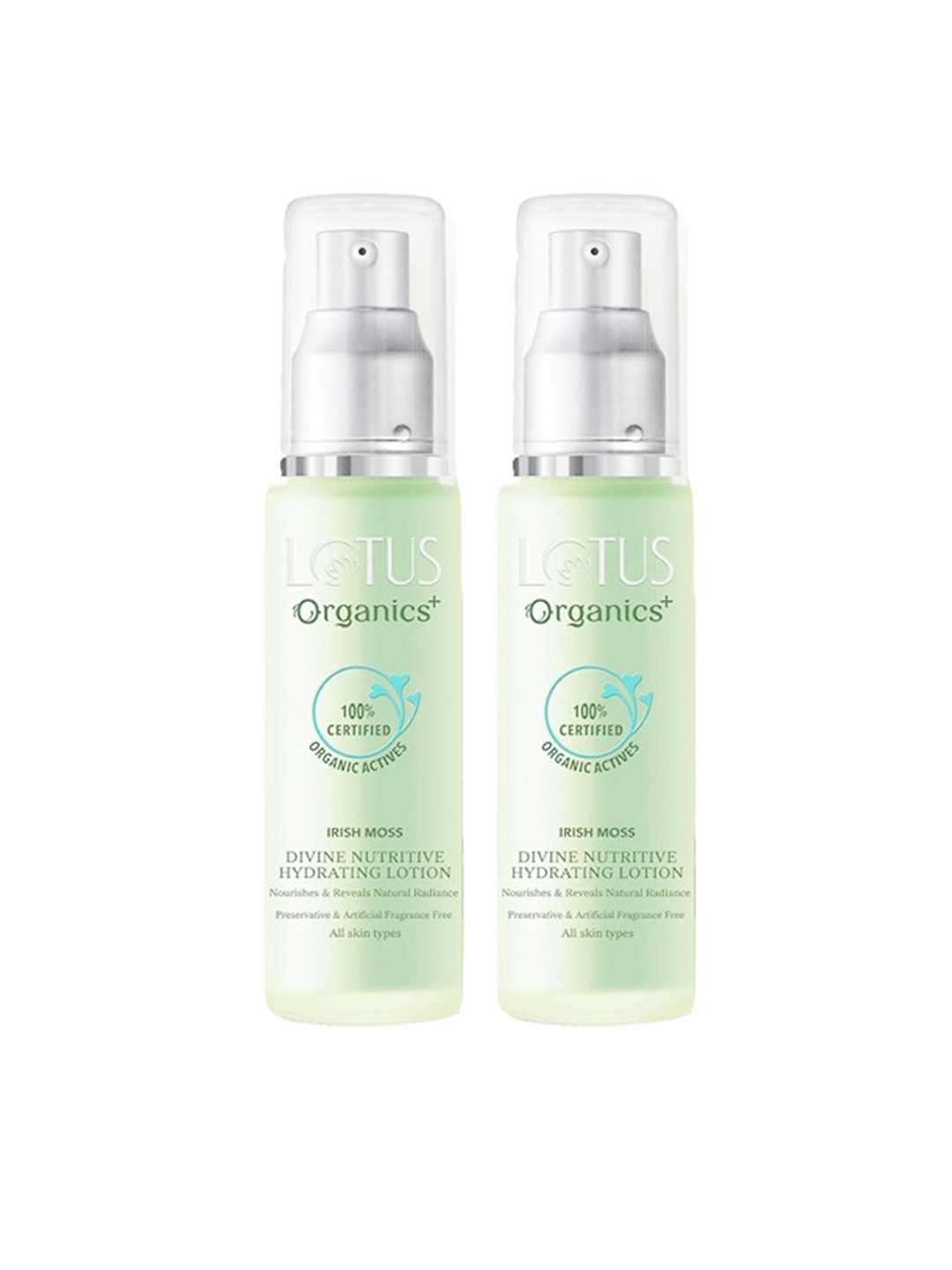 

Lotus Organics+ Set Of 2 Divine Nutritive Hydrating Lotion SPF20 - 50g Each, Green
