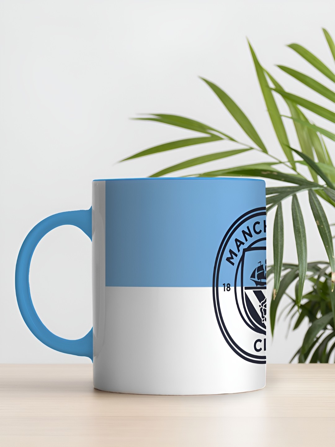 

FanCode Blue & White Printed Ceramic Glossy Coffee Mug