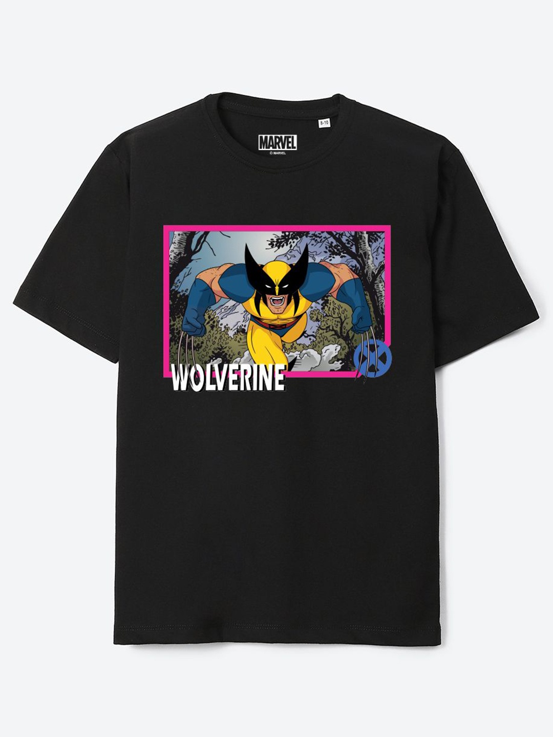 

YK Marvel Boys Avengers Printed Pure Cotton Applique T-shirt, Black