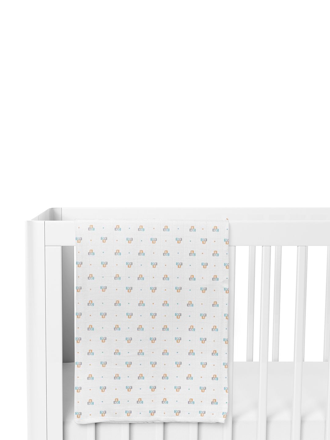 

The White Cradle Infants Printed Organic Cotton Swaddle, Blue