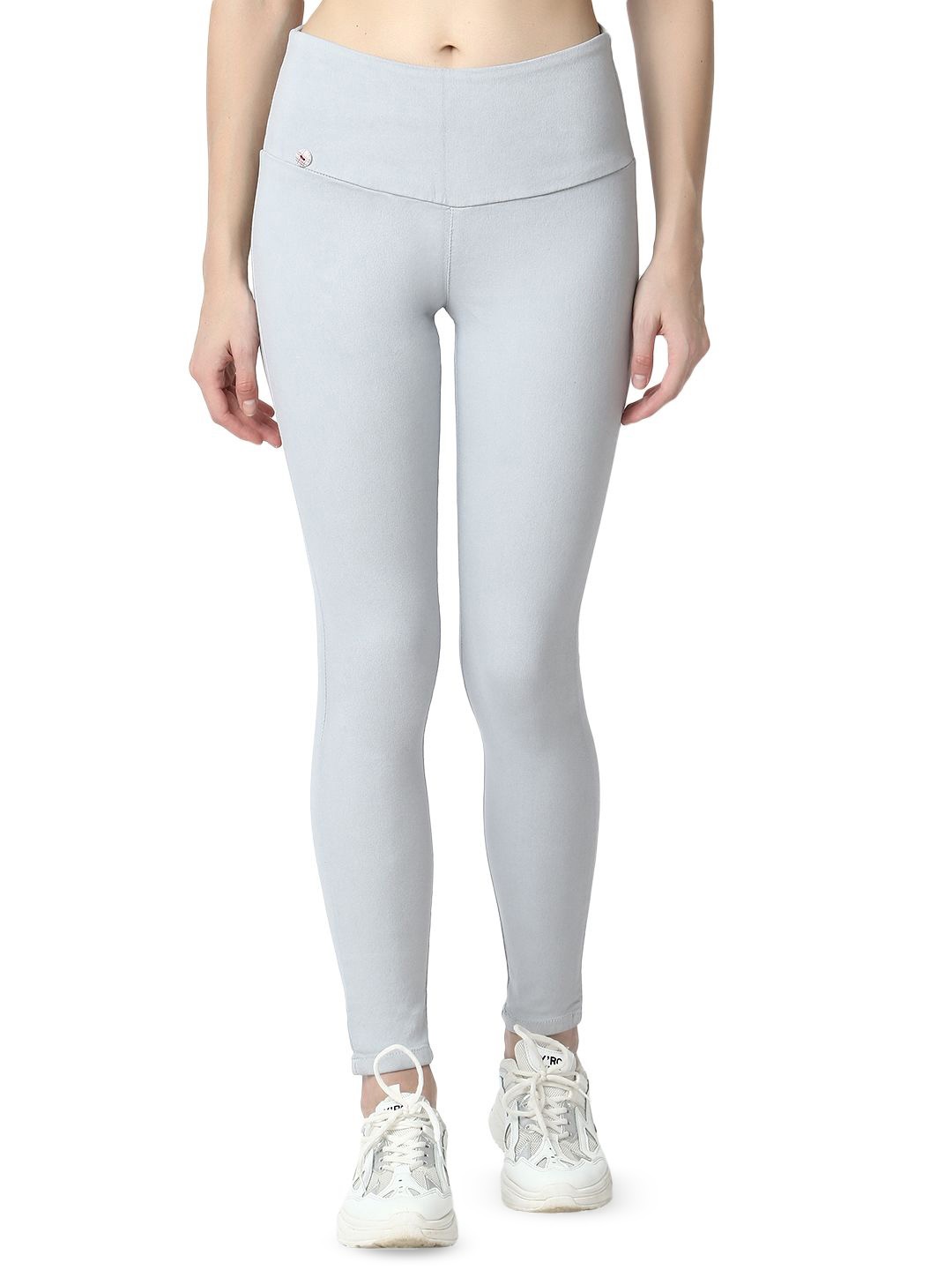 

3BUTTERFLIES Women Skinny Fit Woven, Grey