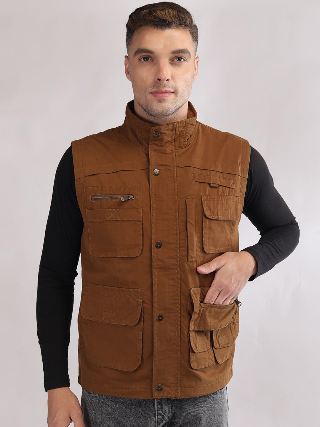 

LURE URBAN Men Outdoor Tailored Jacket, Tan