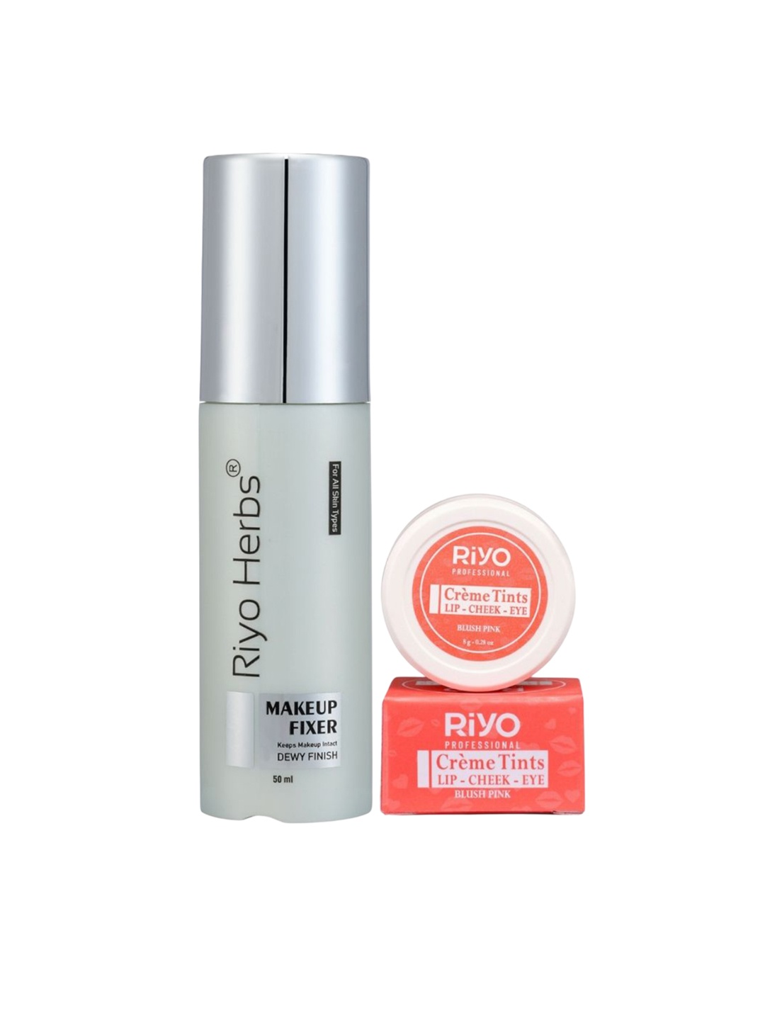 

Riyo Herbs Dewy Makeup Fixer 50ml & Crme Tint Blush - 8g, Transparent