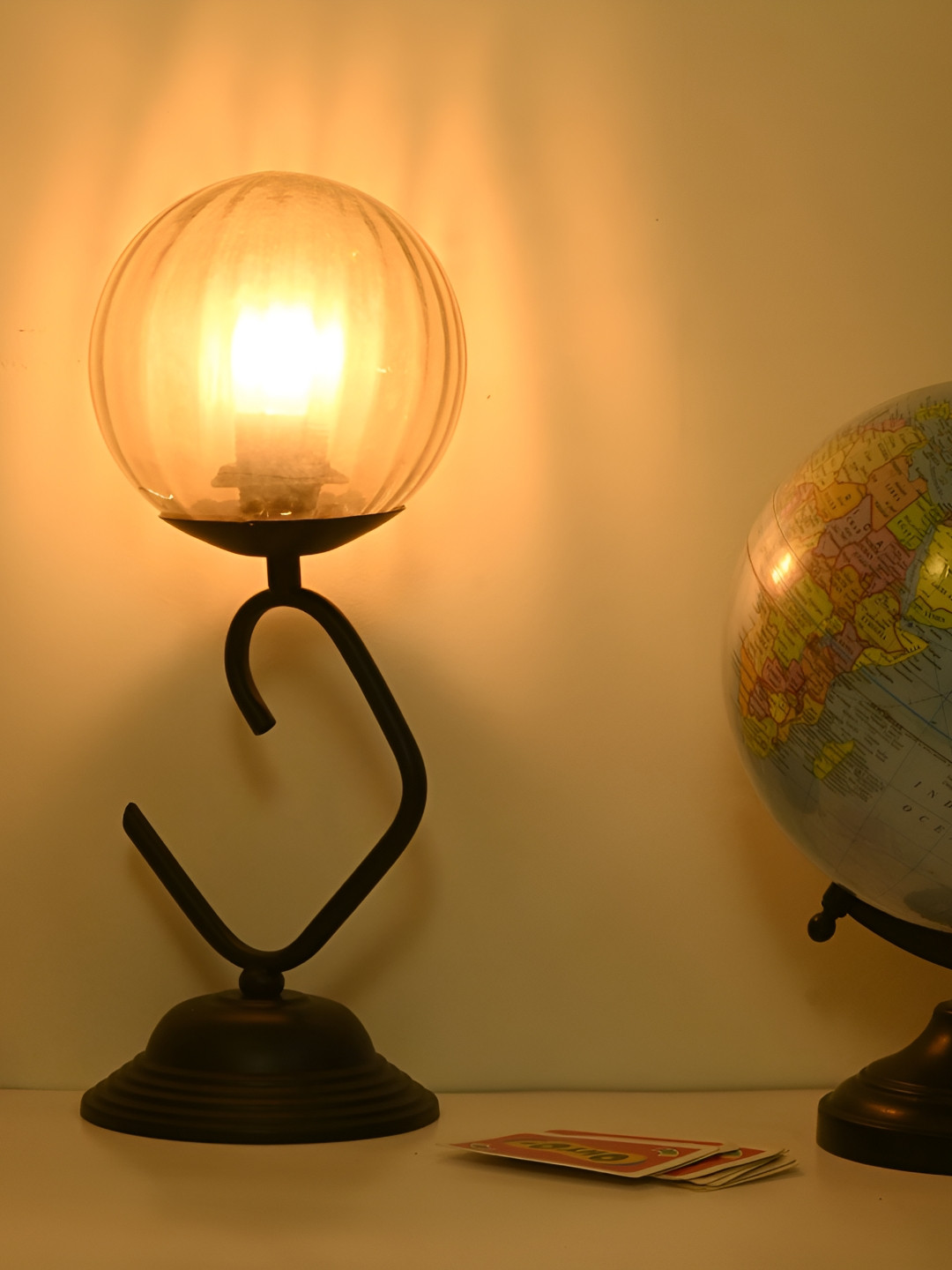 

Afast White Glass Contemporary Rectangle Table Lamp With Adjustable Cord