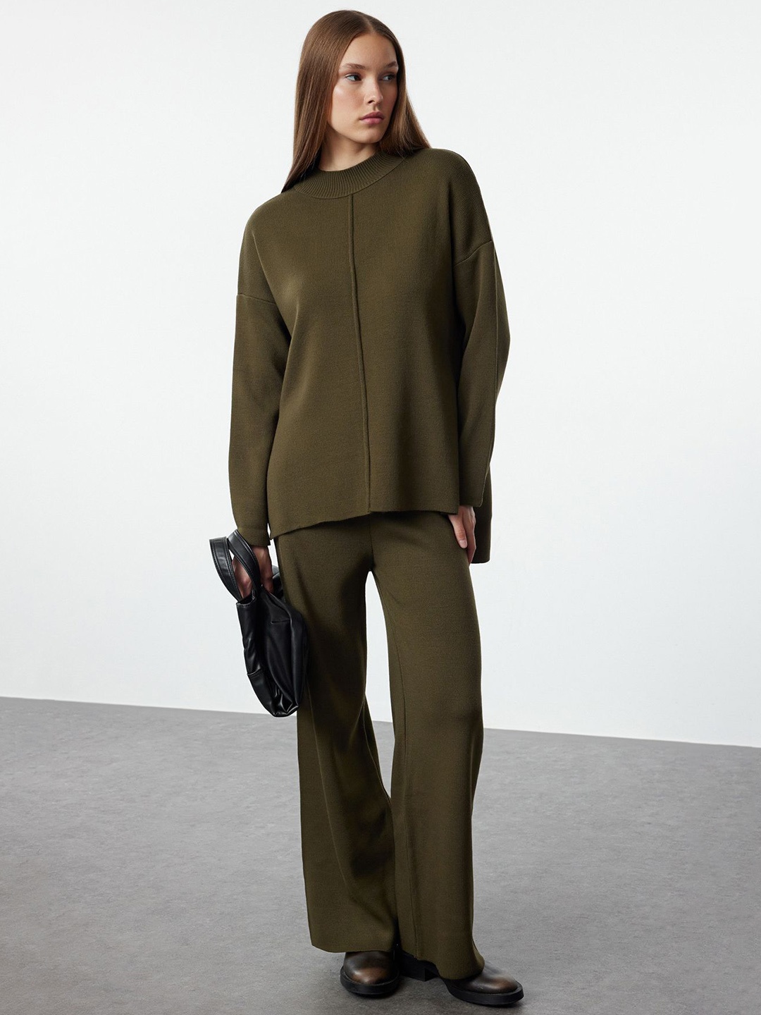 

Trendyol Acrylic Sweater With Trousers, Khaki