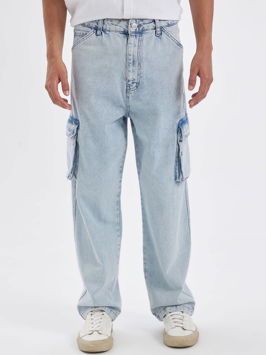 

DeFacto Men Cargos Trousers, Blue