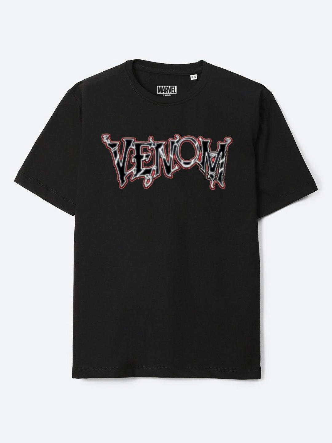

YK Marvel Boys Printed Pure Cotton Applique T-shirt, Black