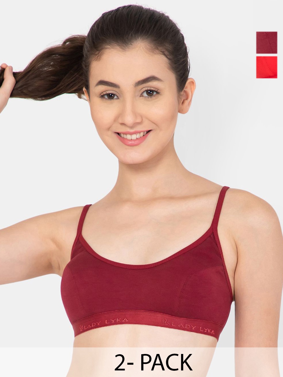 

Lady Lyka Cotton Bra Medium Coverage, Maroon