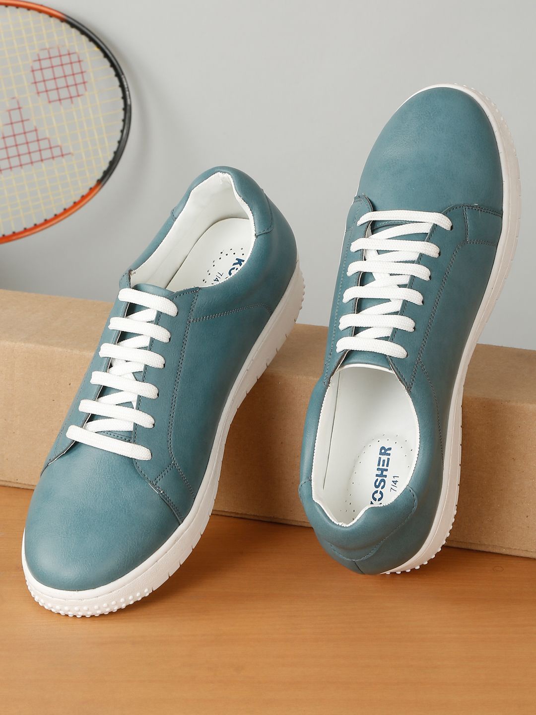 

Kosher Men Solid Lace-Up Sneaker Shoes, Blue