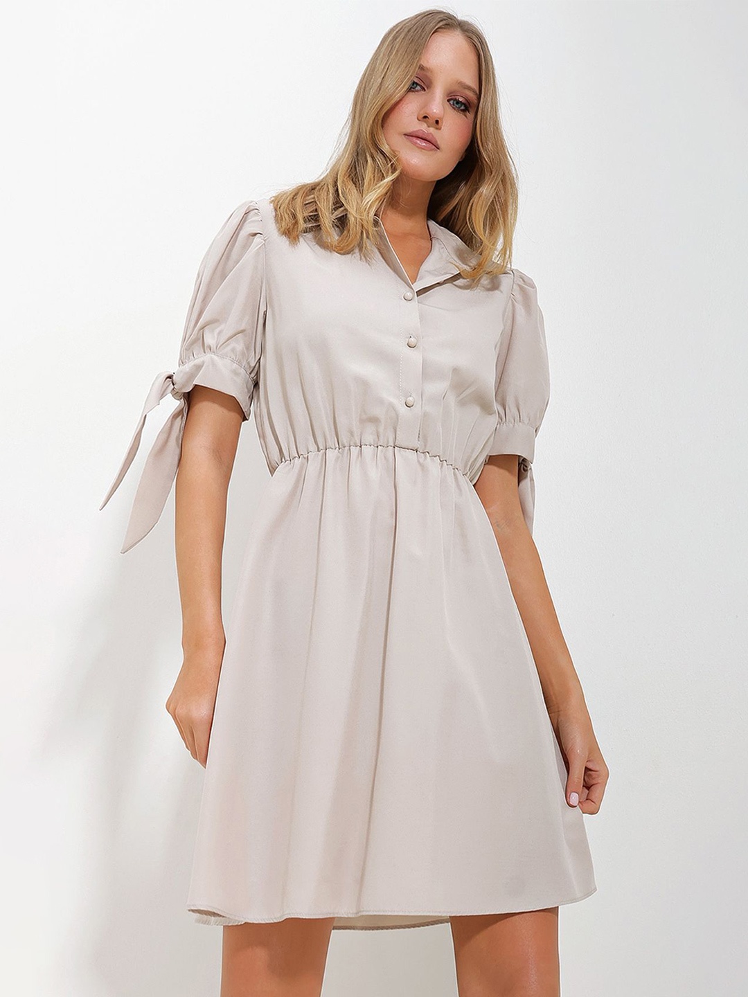 

Trend Alacati stili Women Fit & Flare Dress, Grey