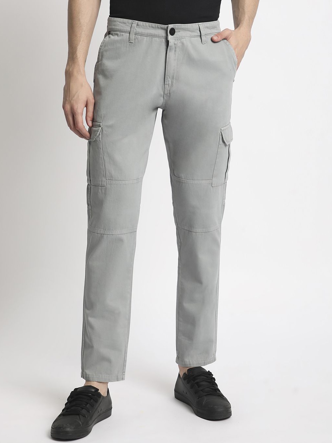 

IVOC Men Classic Slim Fit Cargos Trousers, Grey
