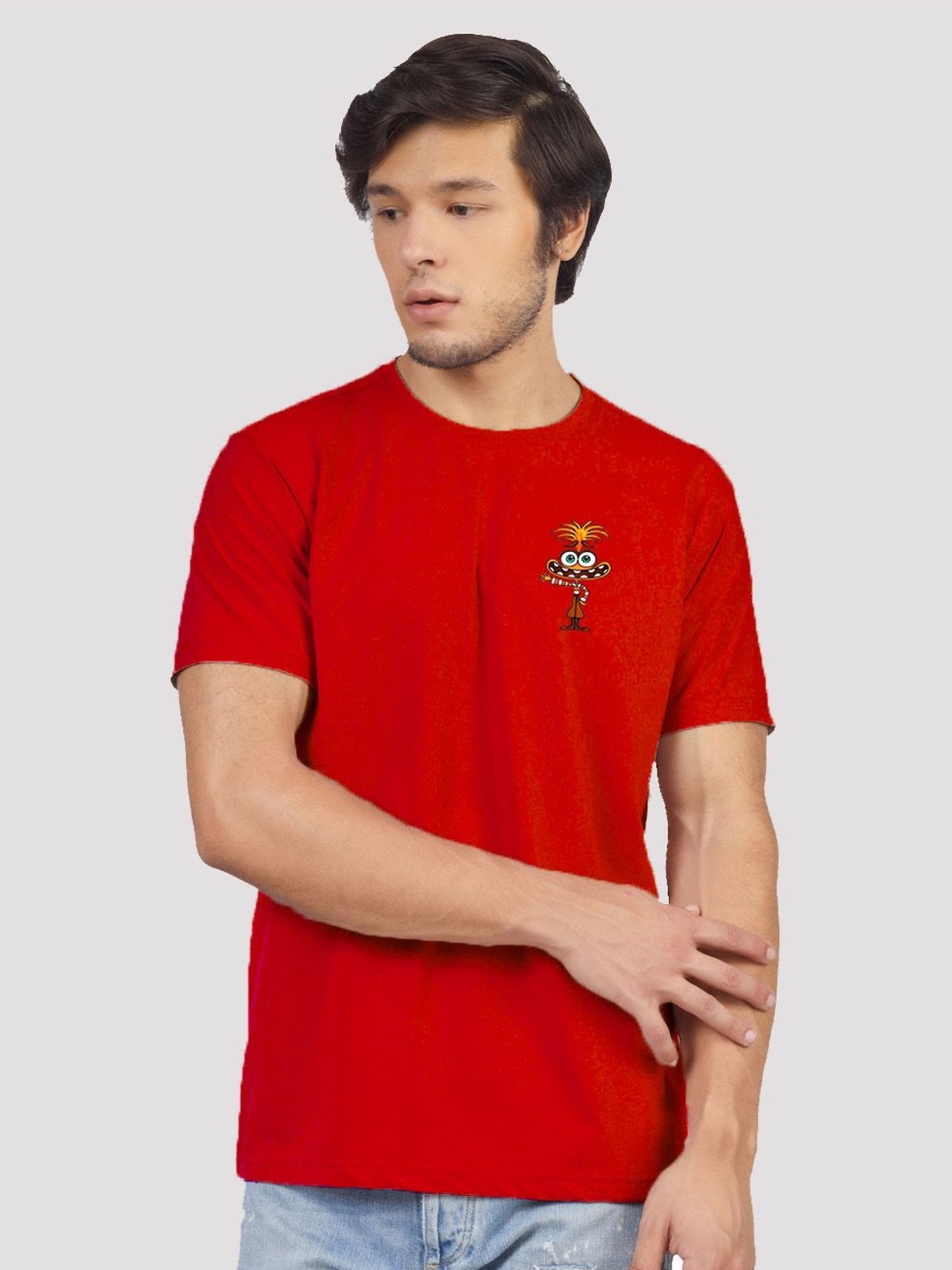 

Greylongg Men Printed T-shirt, Red