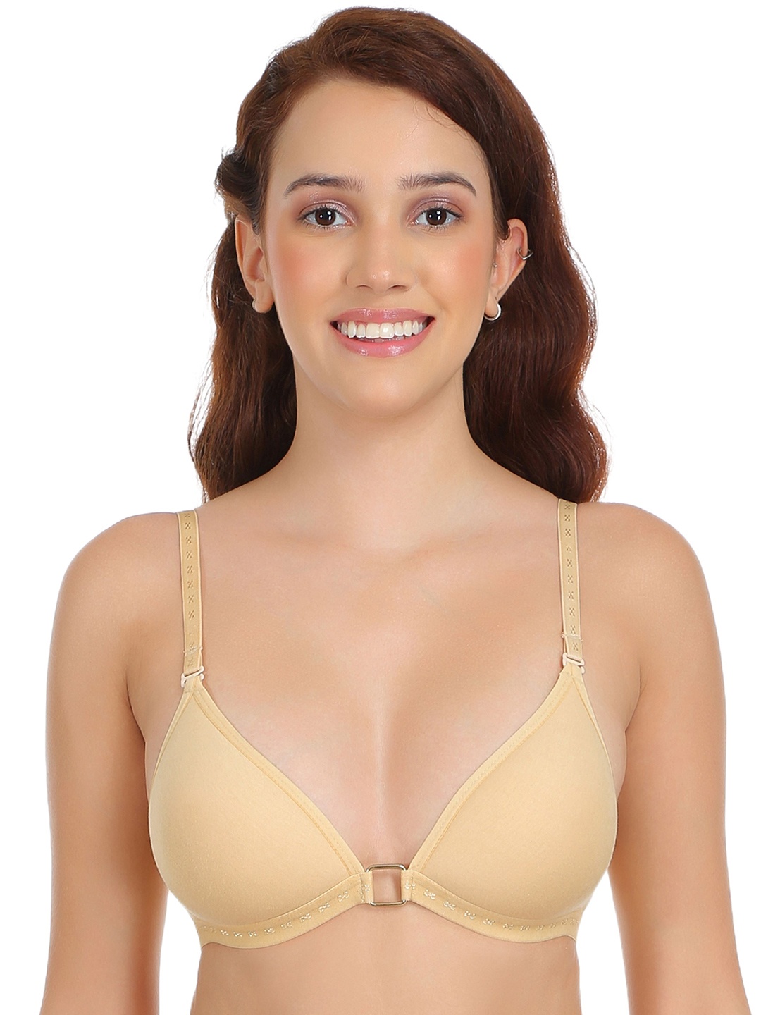 

SELFCARE Half Coverage Lightly Padded Plunge Bra, Beige