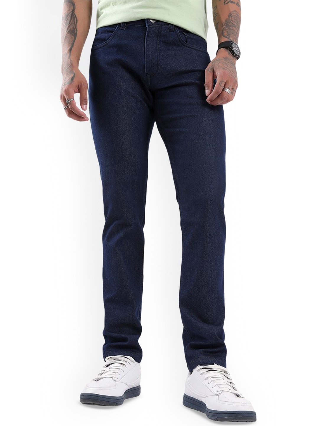 

WROGN Men Mid-Rise Slim Fit Jeans, Blue