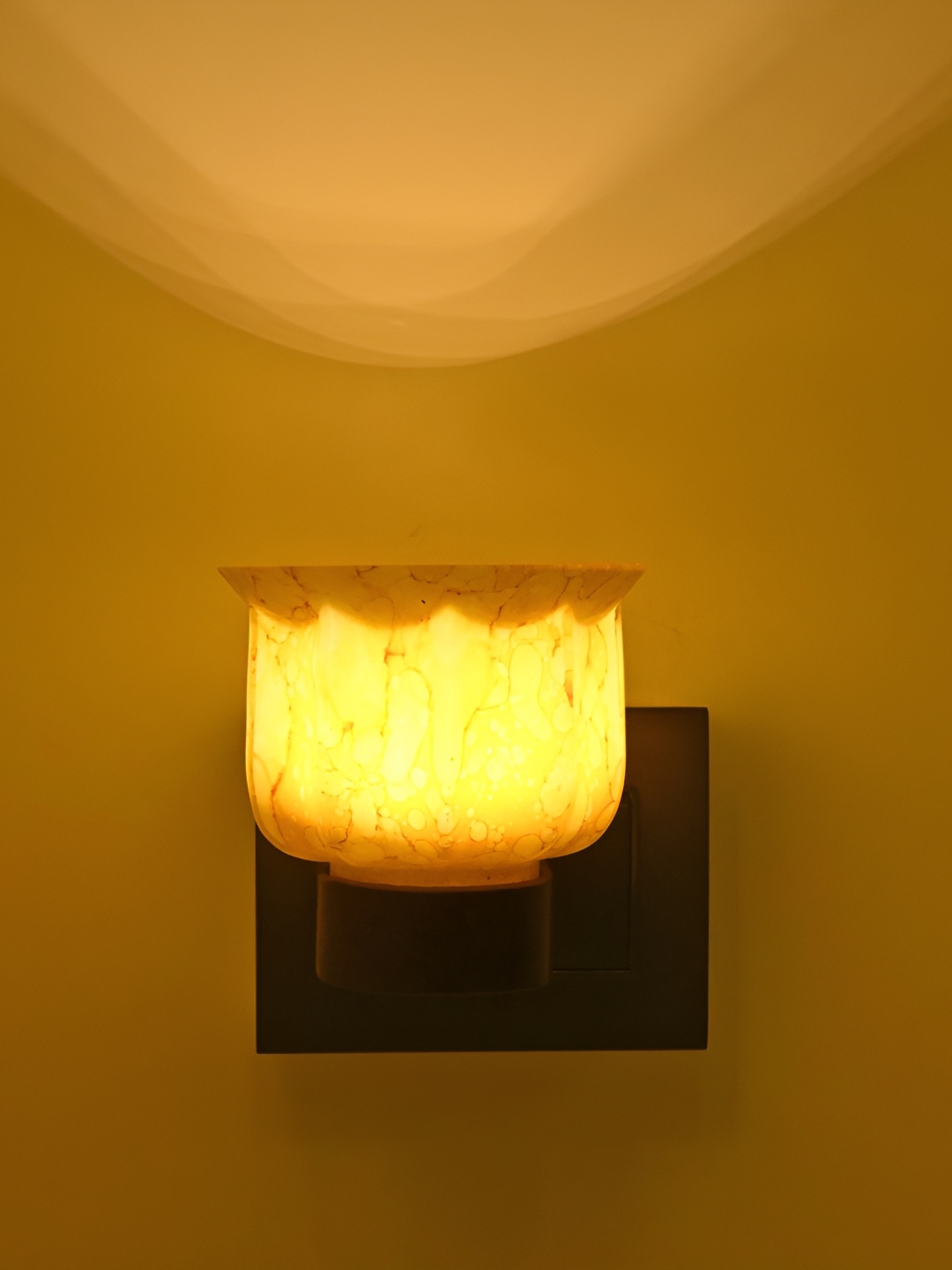 

Afast Yellow & Brown Glass Contemporary Cylindrical Shaped Wall Lamp